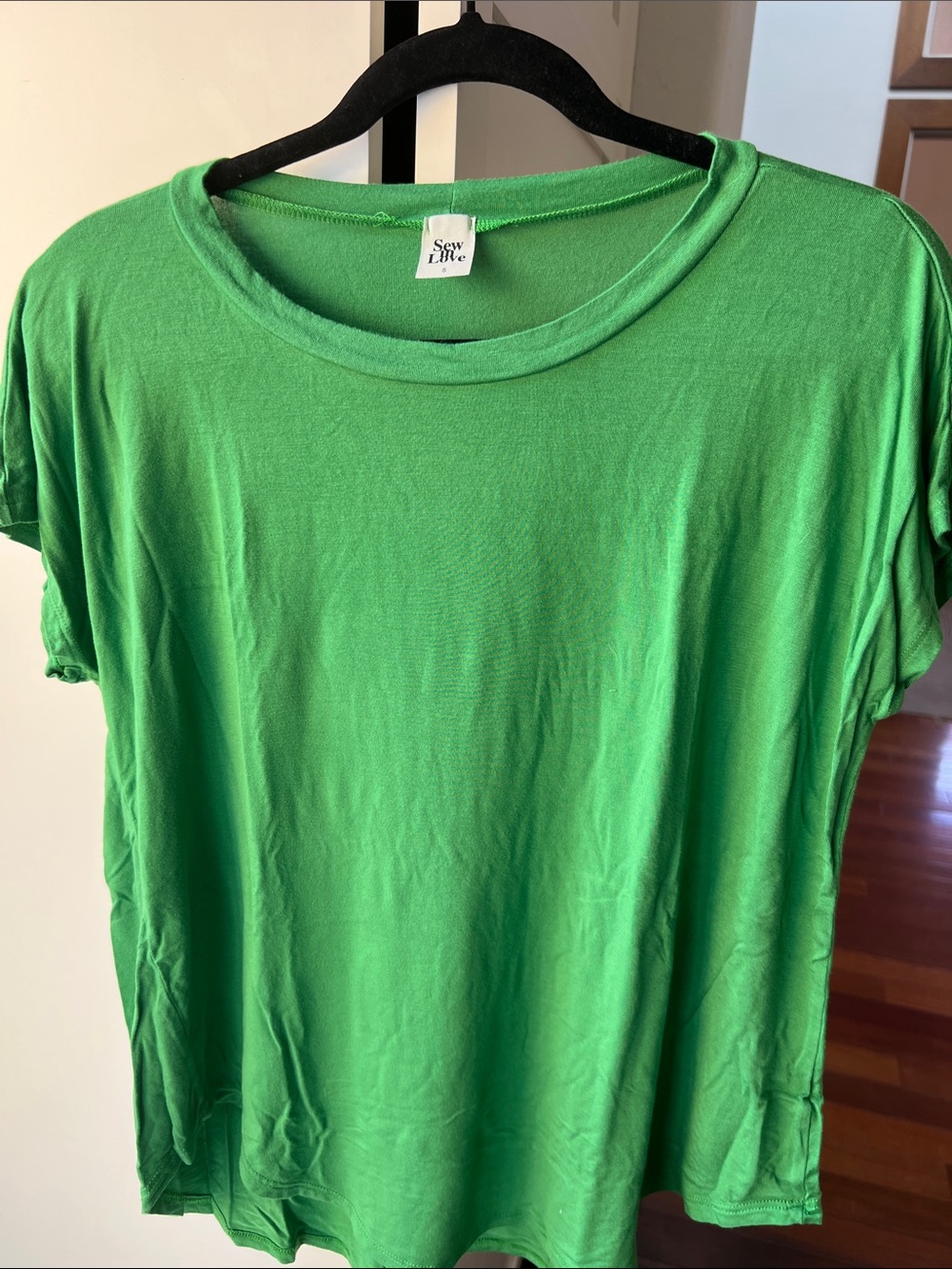 Sew In Love Short Sleeve Crewneck Tee - Bright Green